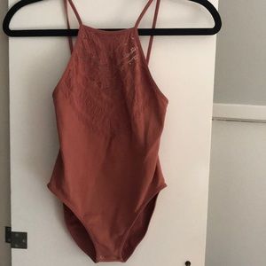 Free People peach body suit